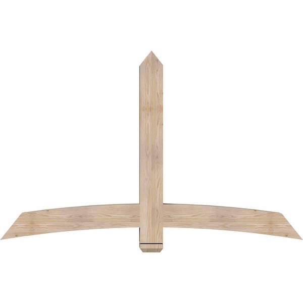 Ekena Millwork Bellingham Smooth Timber Gable Bracket, Douglas Fir, 72"W x 45"H x 5 1/2"D x 5 1/2"F, 15/12 Pitch GBW072X45X0606BEL00SDF - main